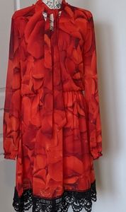 Red floral print Dress